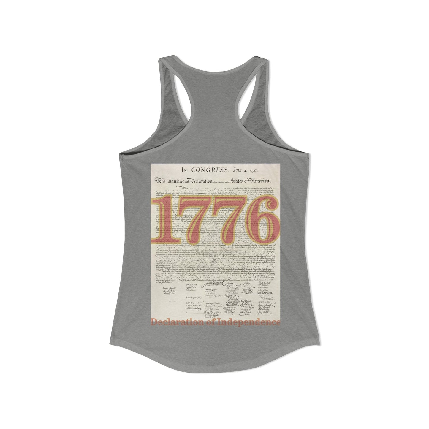 Declaration of Independence Women's Racerback Tank Top by theGreenDragonTavern.shop