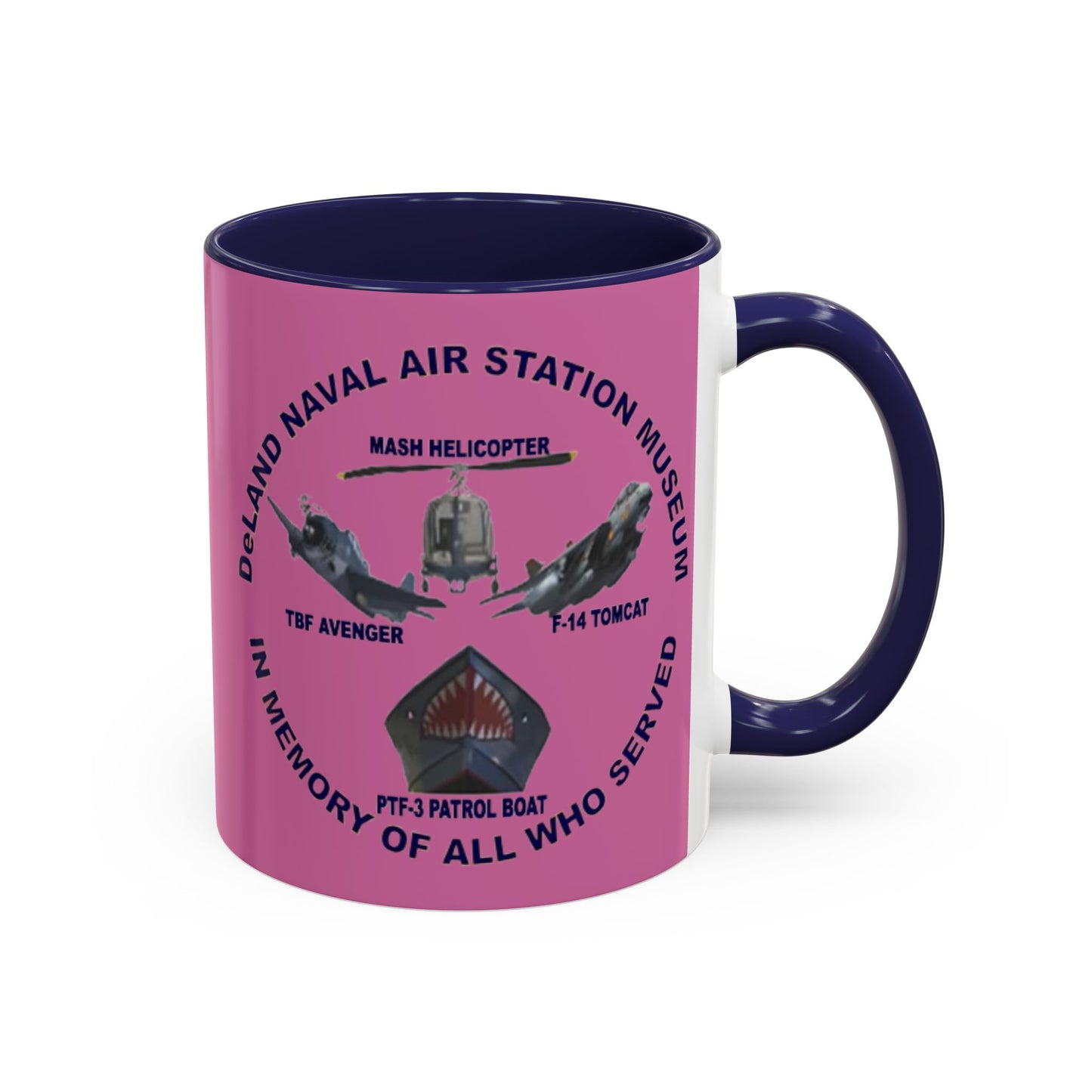 DNASM 2-sided, Founding & Student Art Pink Accent Mug by theGreenDragonTavern.shop