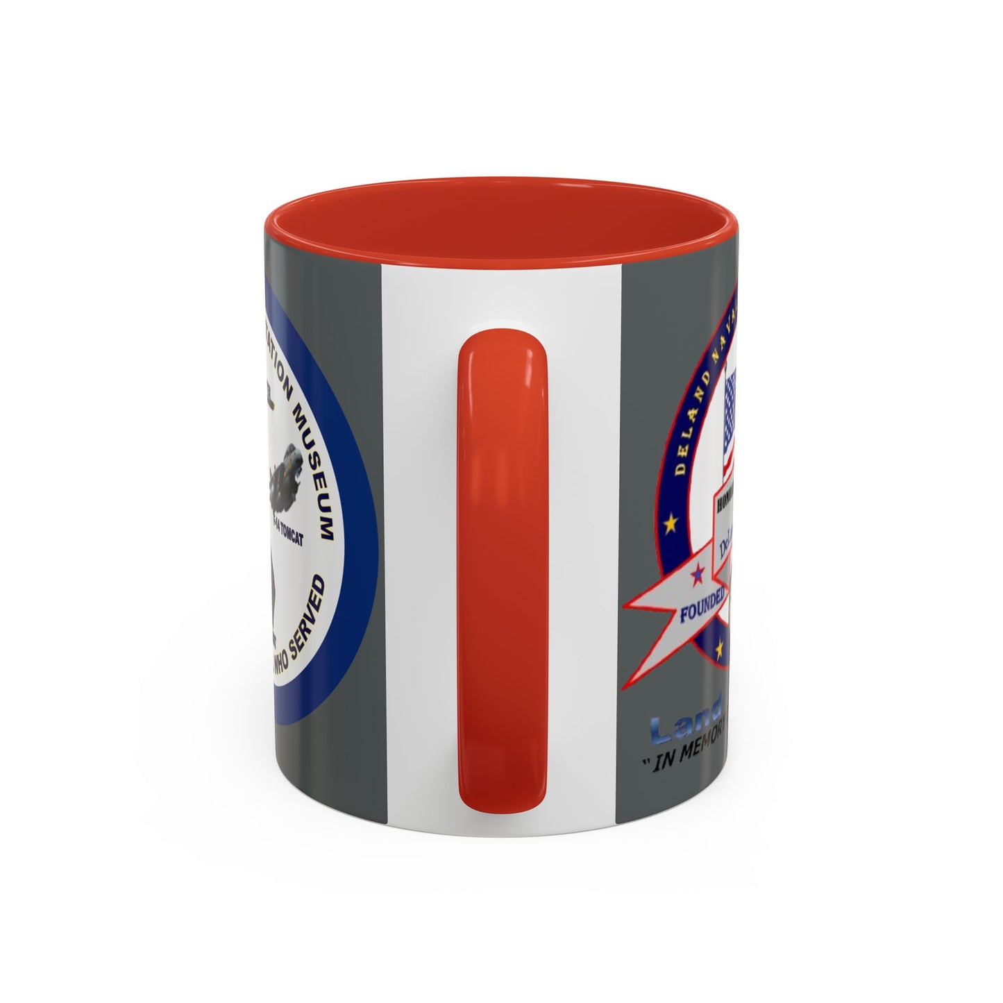 DNASM 2-sided, Founding & Student Art w/Navy Ring Grey Accent Mug by theGreenDragonTavern.shop
