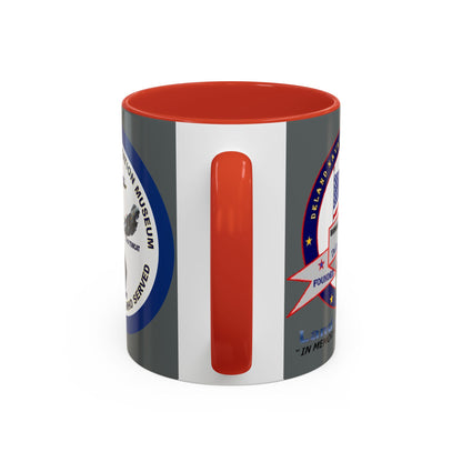 DNASM 2-sided, Founding & Student Art w/Navy Ring Grey Accent Mug by theGreenDragonTavern.shop