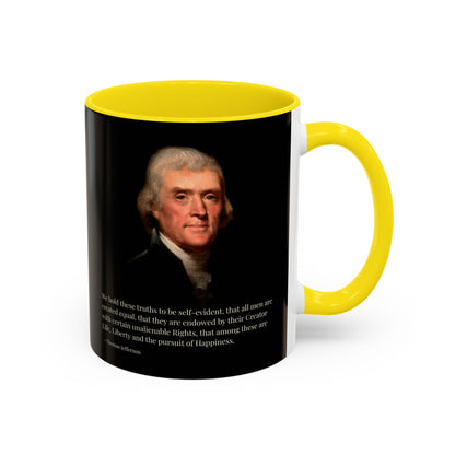 We hold these truths to be self-evident Black Accent Mug by theGreenDragonTavern.shop