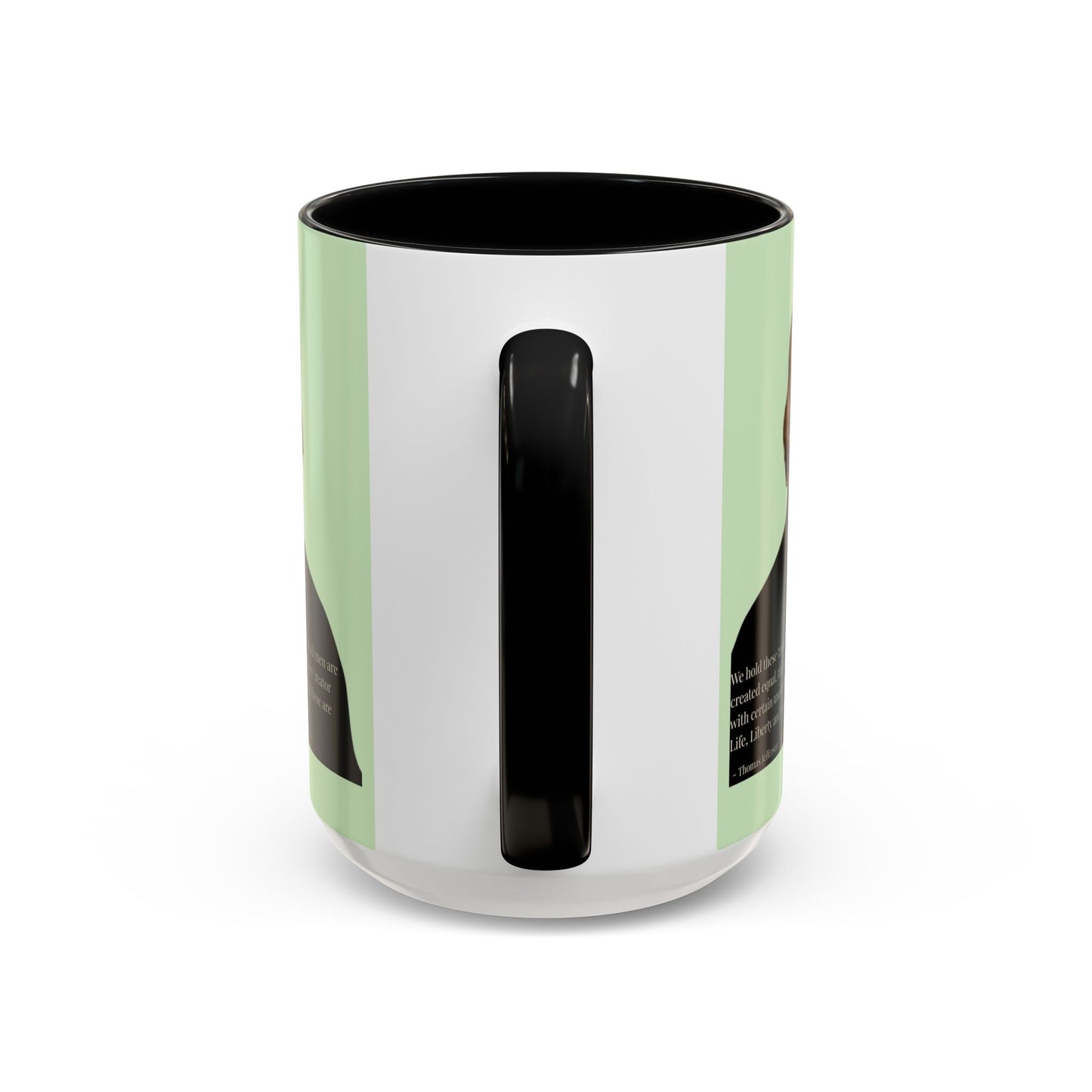 We hold these truths to be self-evident Light Green Accent Mug by theGreenDragonTavern.shop