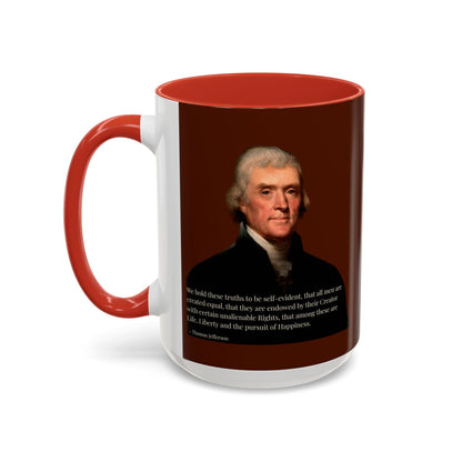 We hold these truths to be self-evident Brown Accent Mug by theGreenDragonTavern.shop