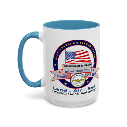 DNASM 2-sided, Founding & Student Art White Accent Mug by theGreenDragonTavern.shop