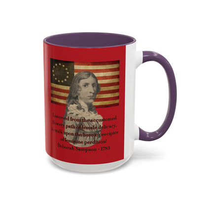 Deborah Sampson, America's Mulan Red Accent Mug by theGreenDragonTavern.shop