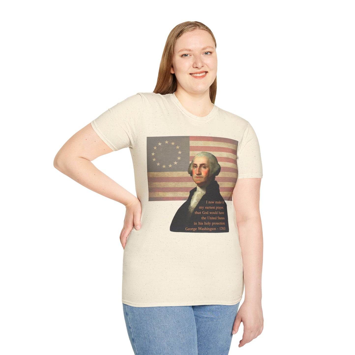 Washington's Earnest Prayer Light colors Unisex T-Shirt by theGreenDragonTavern.shop