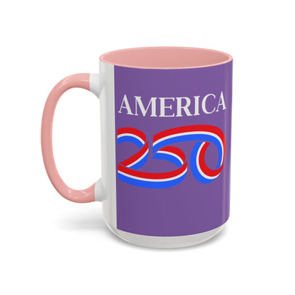 America 250 Light Purple Accent Mug by theGreenDragonTavern.shop
