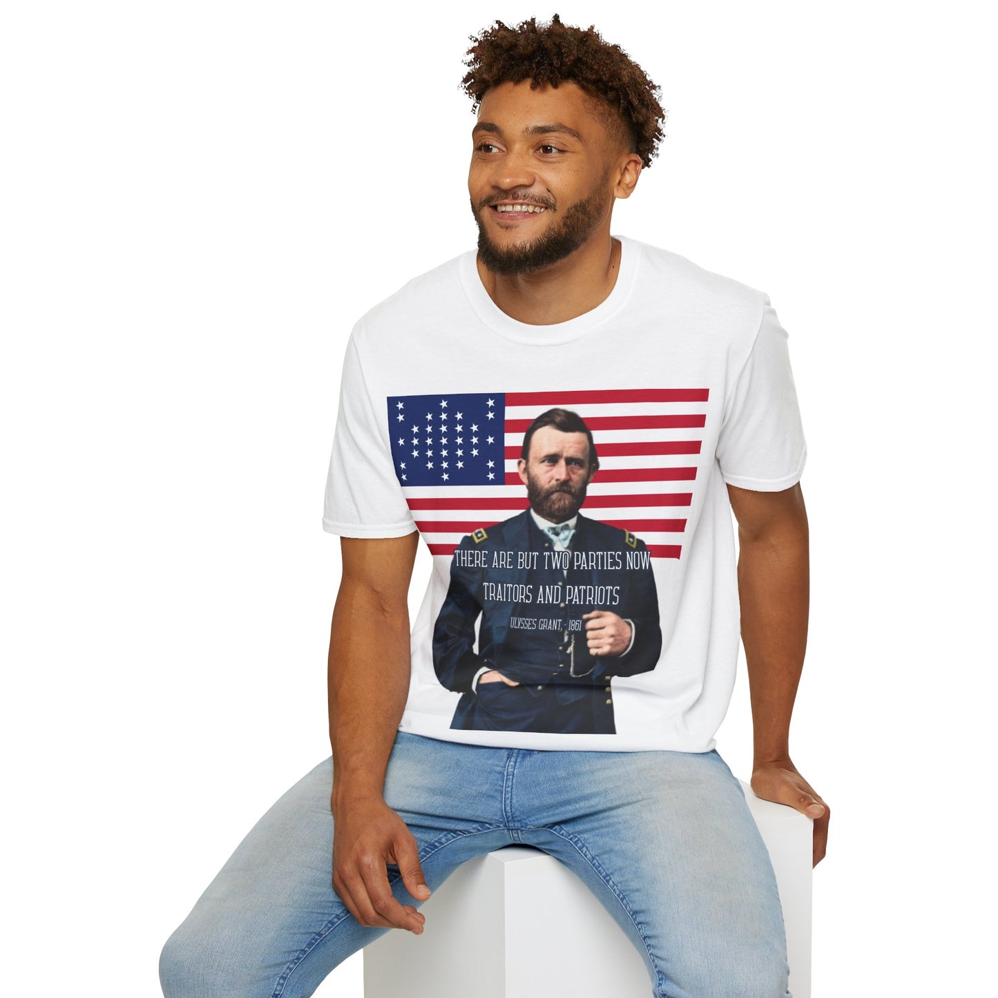 "Traitors and Patriots" Ulysses Grant Light colors Unisex T-Shirt by theGreenDragonTavern.shop