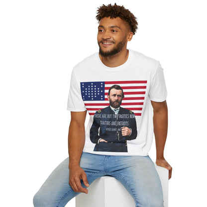 "Traitors and Patriots" Ulysses Grant Light colors Unisex T-Shirt by theGreenDragonTavern.shop