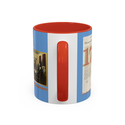 Declaration of Independence Light Blue Accent Mug by theGreenDragonTavern.shop