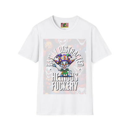 Easily Distracted by Heinous Fuckery Little Jincs Light colors Unisex T-Shirt by theGreenDragonTavern.shop