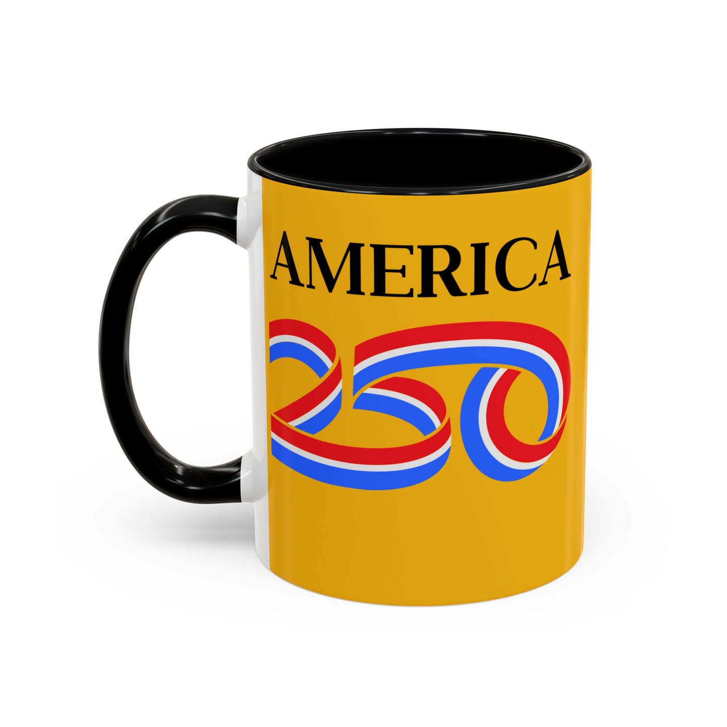America 250 Yellow Accent Mug by theGreenDragonTavern.shop