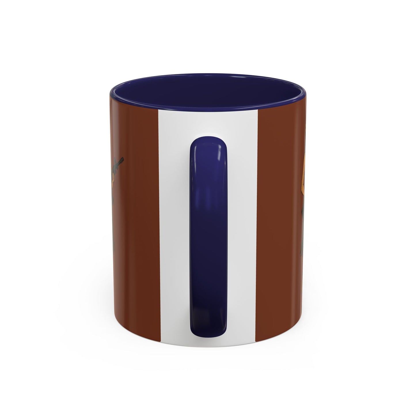 Hula Girl Packin' Heat Brown Accent Mug by theGreenDragonTavern.shop