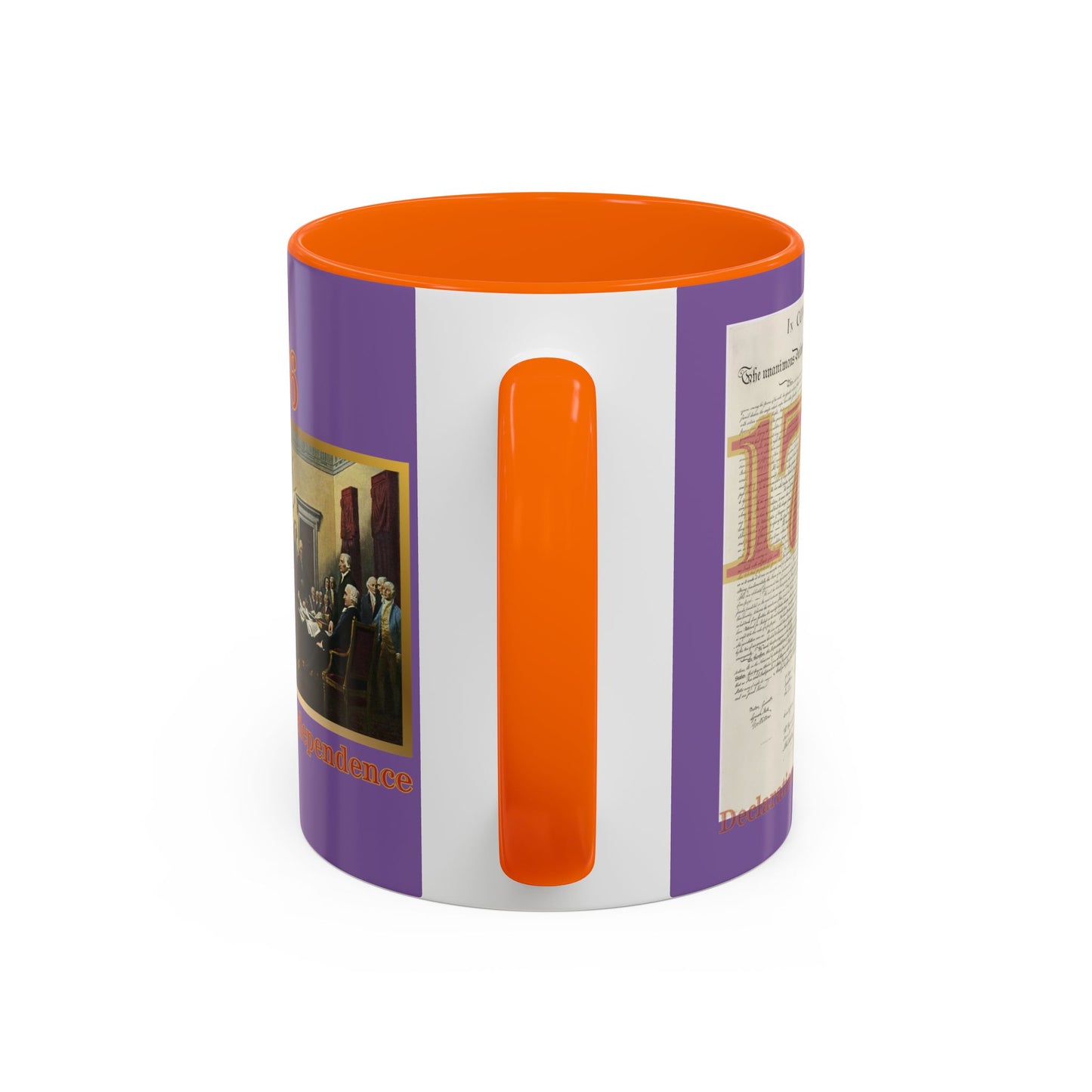 Declaration of Independence Light Purple Accent Mug by theGreenDragonTavern.shop