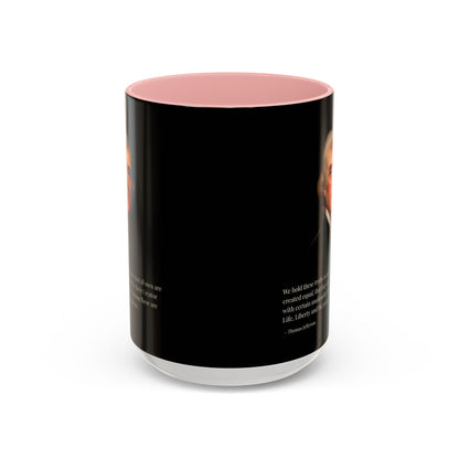 We hold these truths to be self-evident Black Accent Mug by theGreenDragonTavern.shop