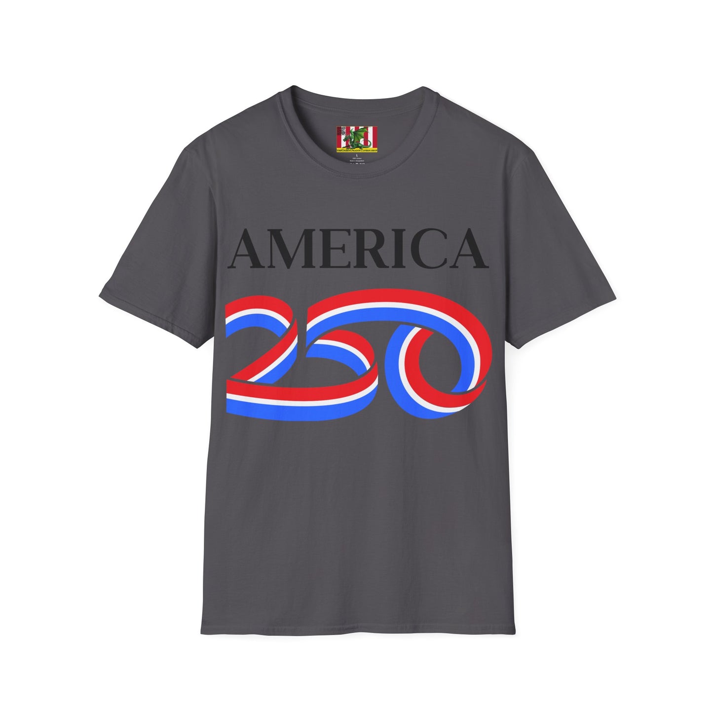 America 250 Black font, Dark colors, Unisex T-Shirt by theGreenDragonTavern.shop