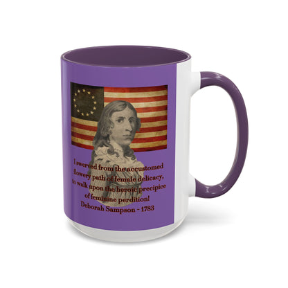 Deborah Sampson, America's Mulan Light Purple Accent Mug by theGreenDragonTavern.shop