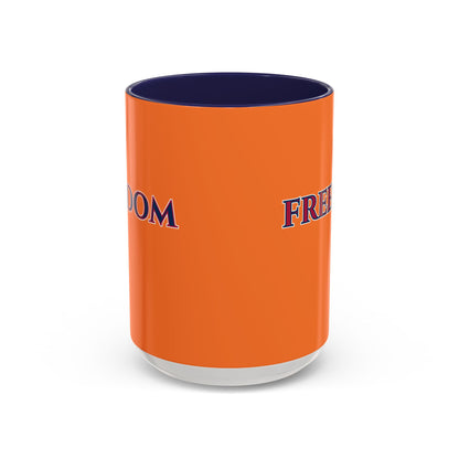 Freedom, Orange Accent Mug by theGreenDragonTavern.shop
