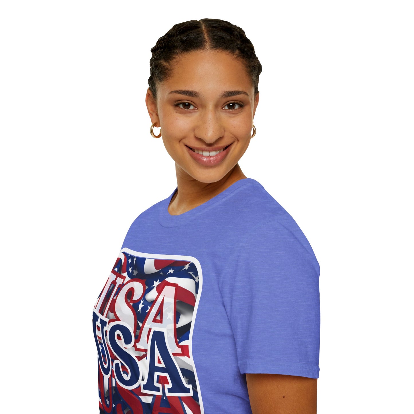 Red White and BLUE USA Patriot Light colors Unisex T-Shirt by theGreenDragonTavern.shop