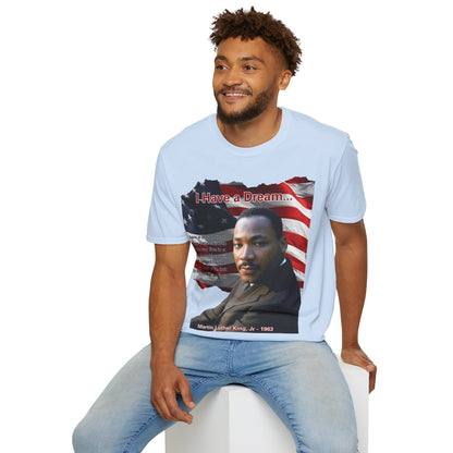 "I Have a Dream" MLKJr Light colors Unisex T-Shirt by theGreenDragonTavern.shop