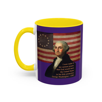Washington's Earnest Prayer Purple Accent Mug by theGreenDragonTavern.shop