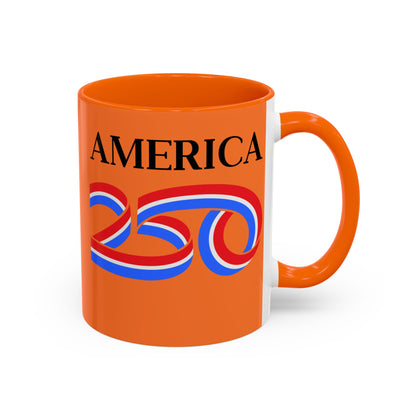 America 250 Orange Accent Mug by theGreenDragonTavern.shop
