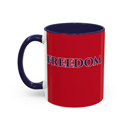 Freedom, Red Accent Mug by theGreenDragonTavern.shop