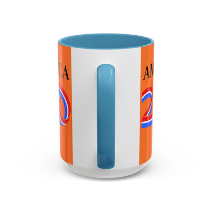 America 250 Orange Accent Mug by theGreenDragonTavern.shop
