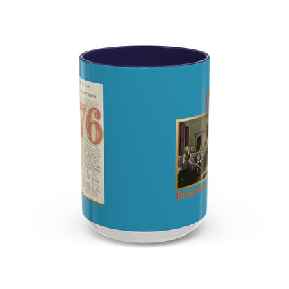 Declaration of Independence Turquoise Accent Mug by theGreenDragonTavern.shop