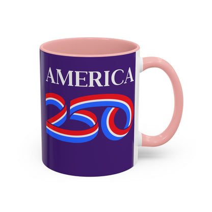 America 250 Dark Purple Accent Mug by theGreenDragonTavern.shop