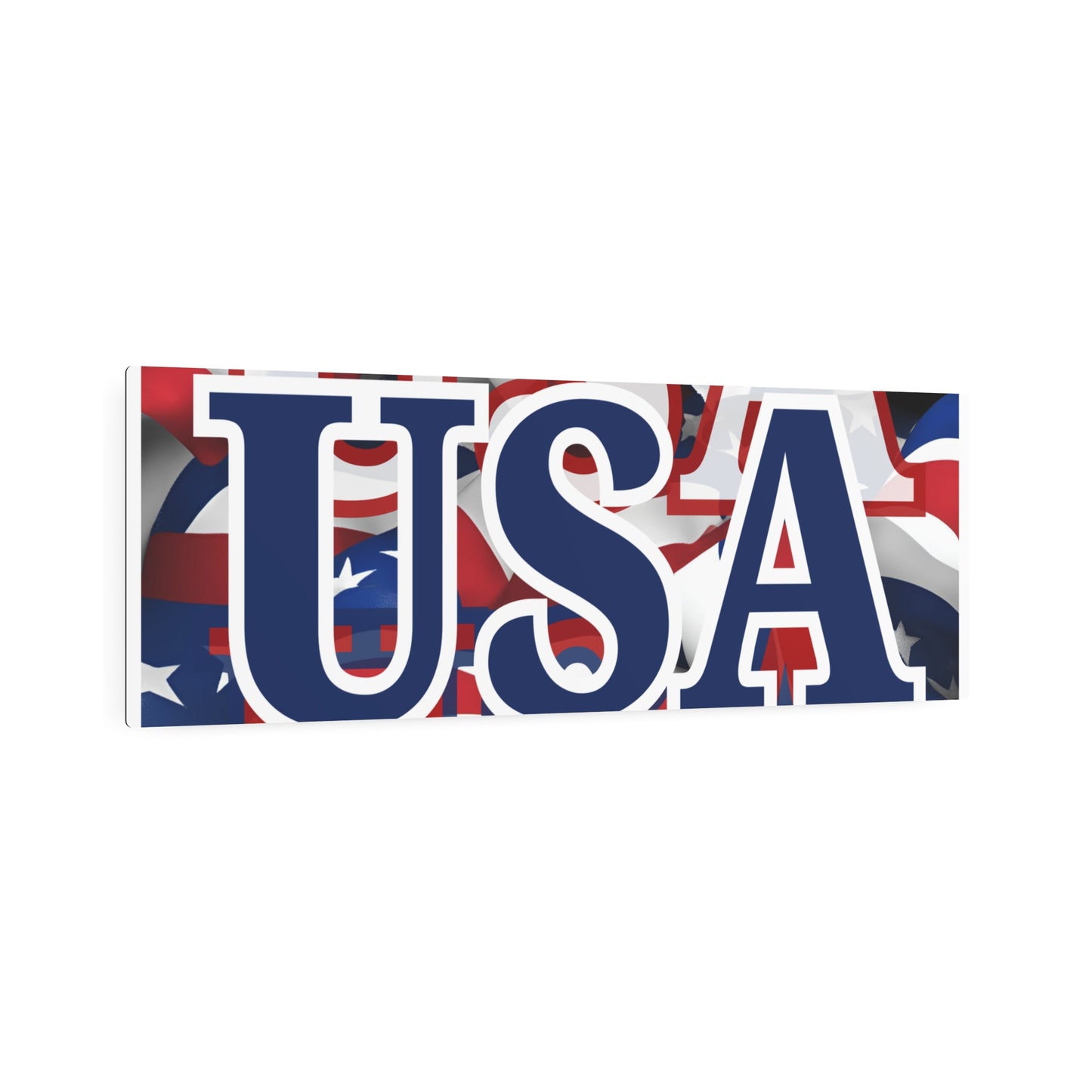 USA! USA! USA Blue Center Metal Art Sign by theGreenDragonTavern.shop