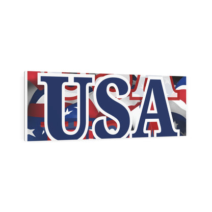 USA! USA! USA Blue Center Metal Art Sign by theGreenDragonTavern.shop
