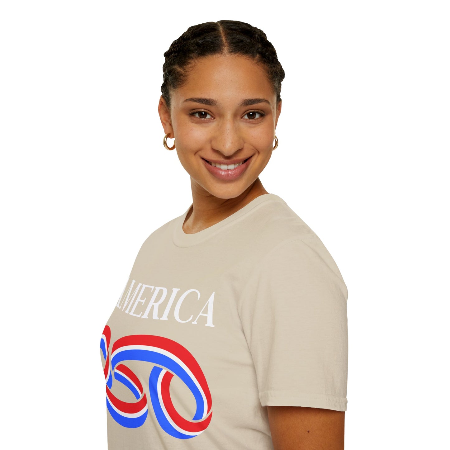 America 250 White font, Light colors, Unisex T-Shirt by theGreenDragonTavern.shop