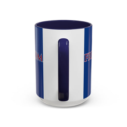 Freedom, Dark Blue Accent Mug by theGreenDragonTavern.shop
