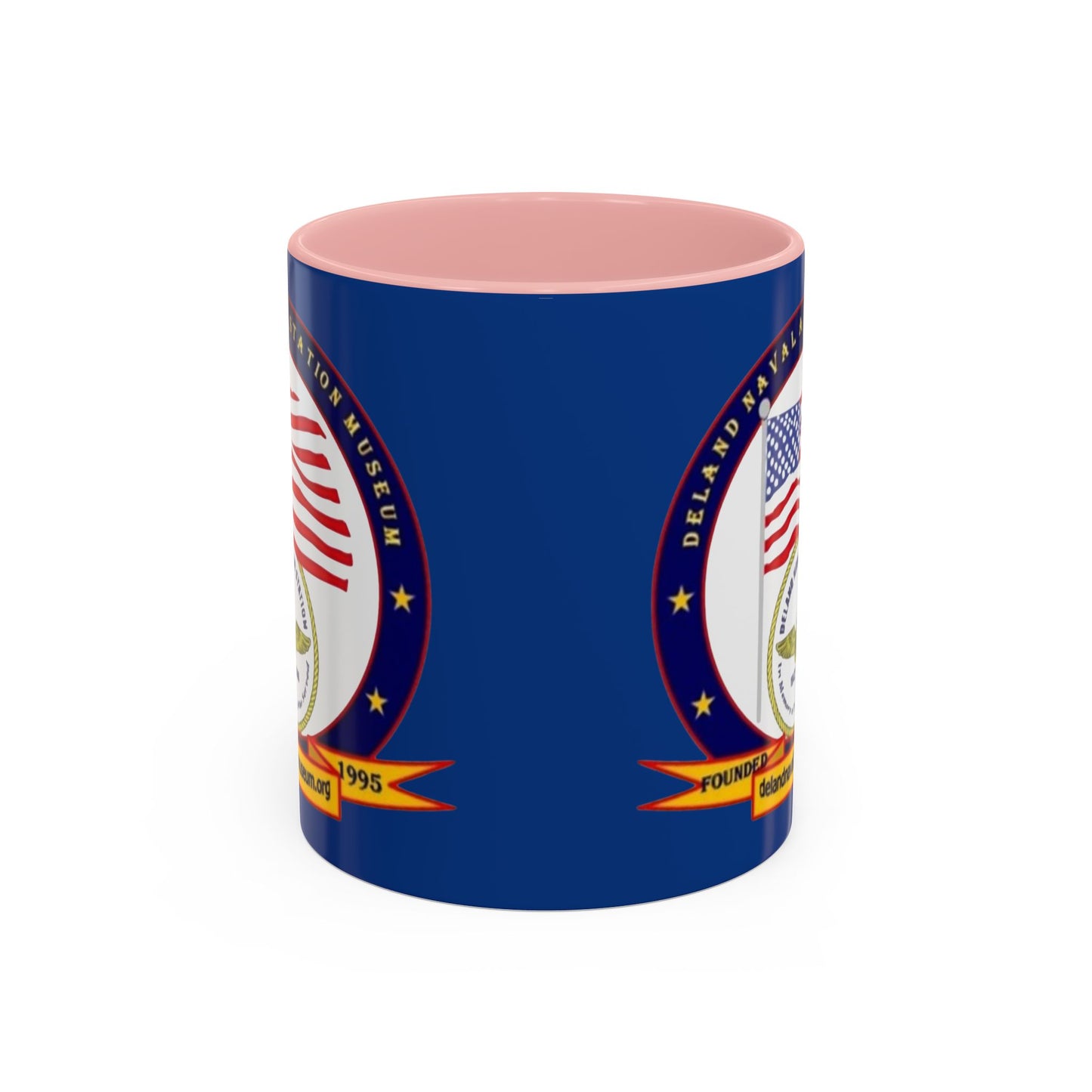 DeLand Naval Air Station Museum Blue Accent Mug by theGreenDragonTavern.shop