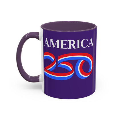America 250 Dark Purple Accent Mug by theGreenDragonTavern.shop