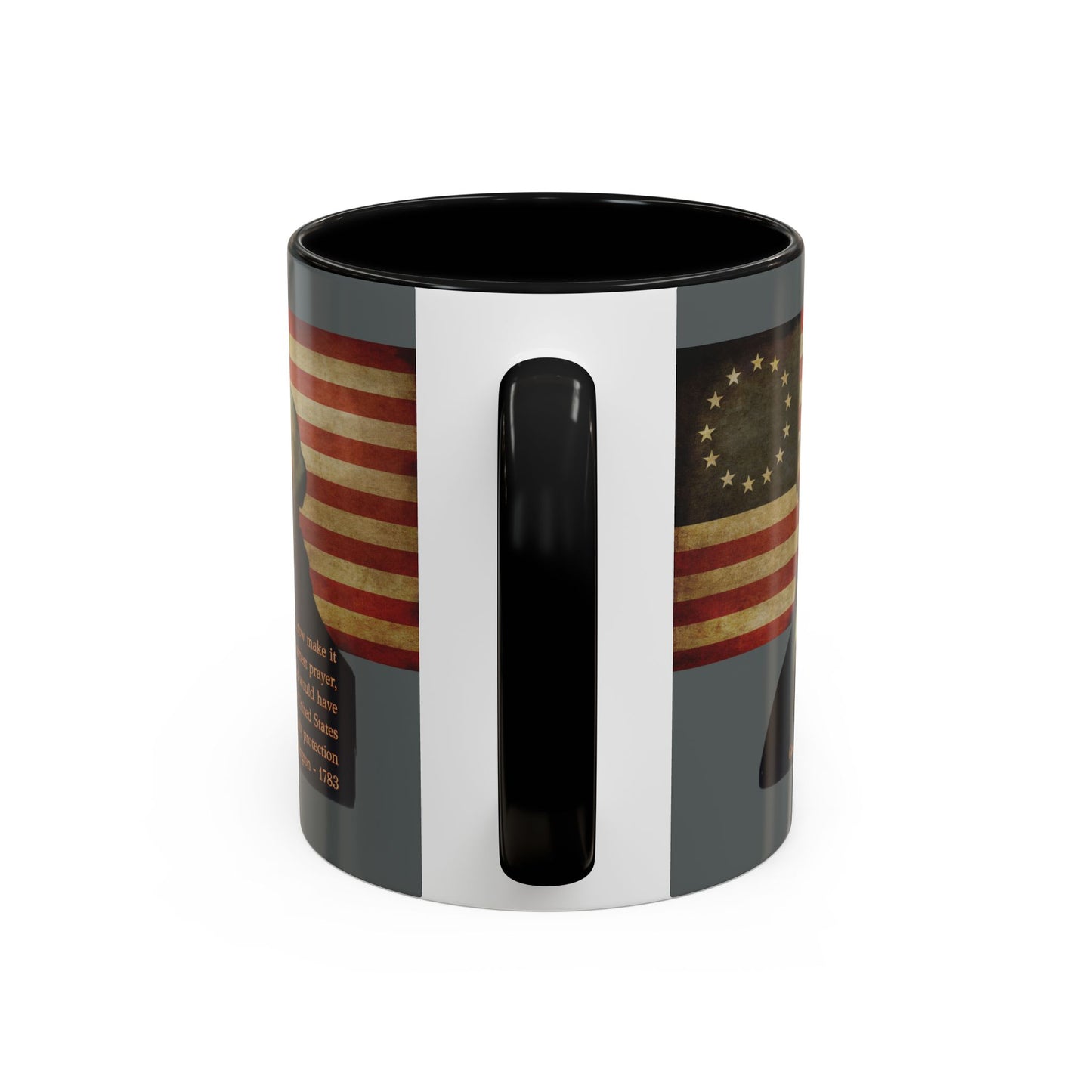 Washington's Earnest Prayer Grey Accent Mug by theGreenDragonTavern.shop