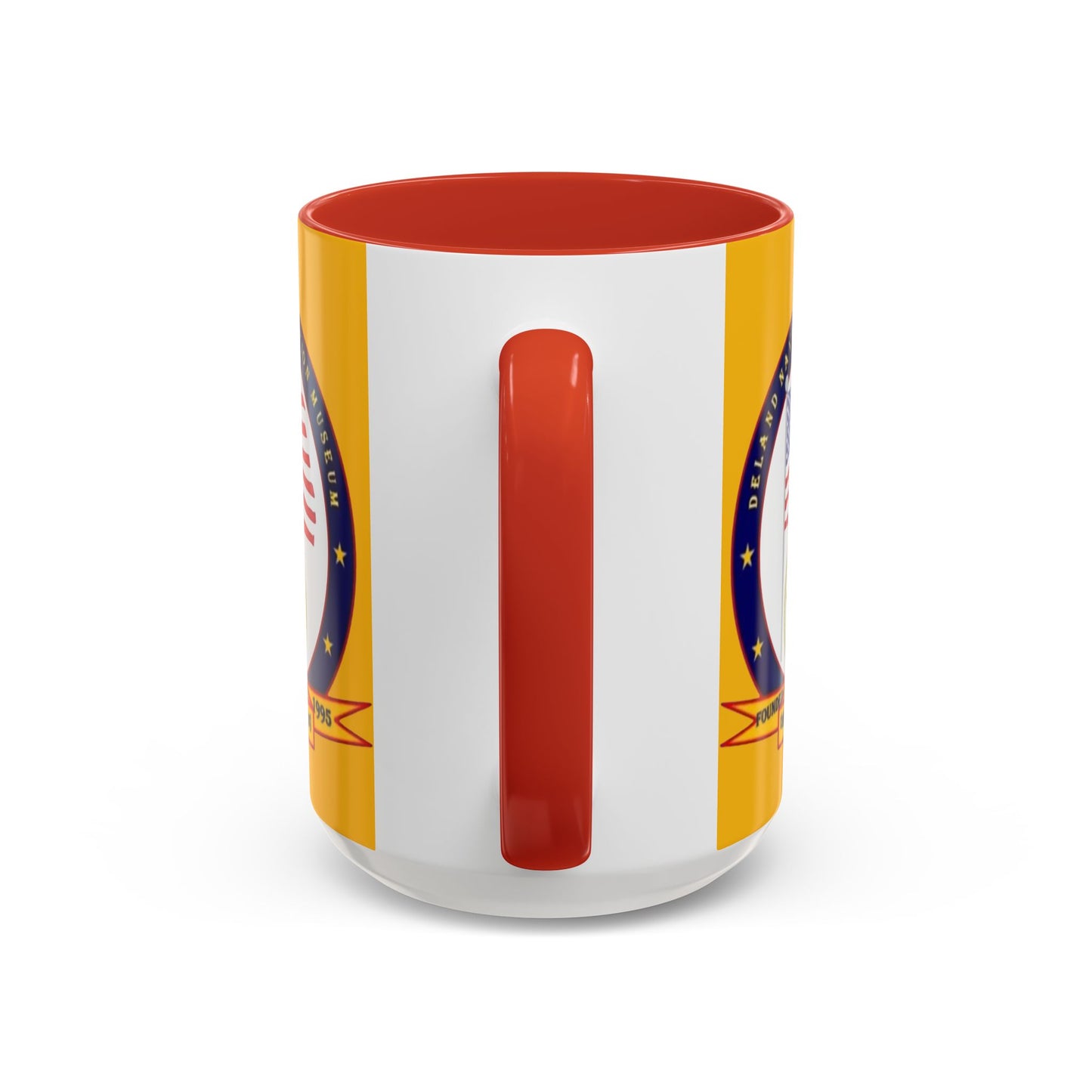 DeLand Naval Air Station Museum Yellow Accent Mug by theGreenDragonTavern.shop