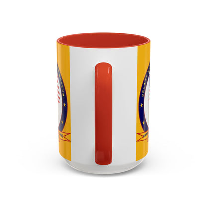 DeLand Naval Air Station Museum Yellow Accent Mug by theGreenDragonTavern.shop