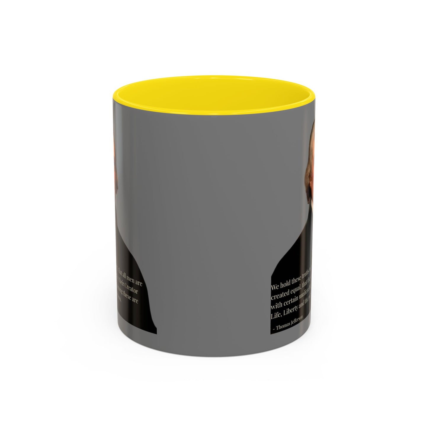 We hold these truths to be self-evident Grey Accent Mug by theGreenDragonTavern.shop
