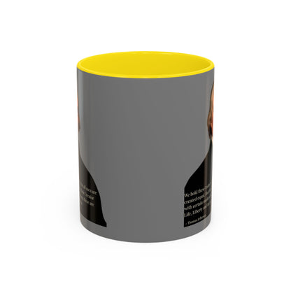 We hold these truths to be self-evident Grey Accent Mug by theGreenDragonTavern.shop