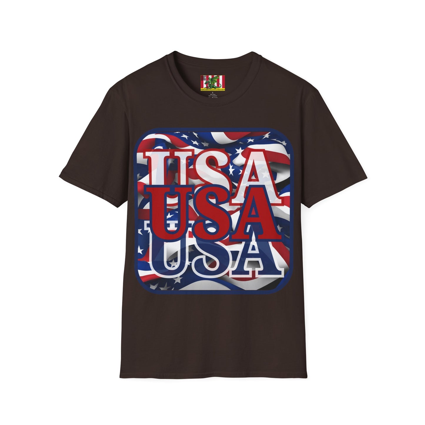RED White and Blue USA Patriot Dark colors Unisex T-Shirt by theGreenDragonTavern.shop