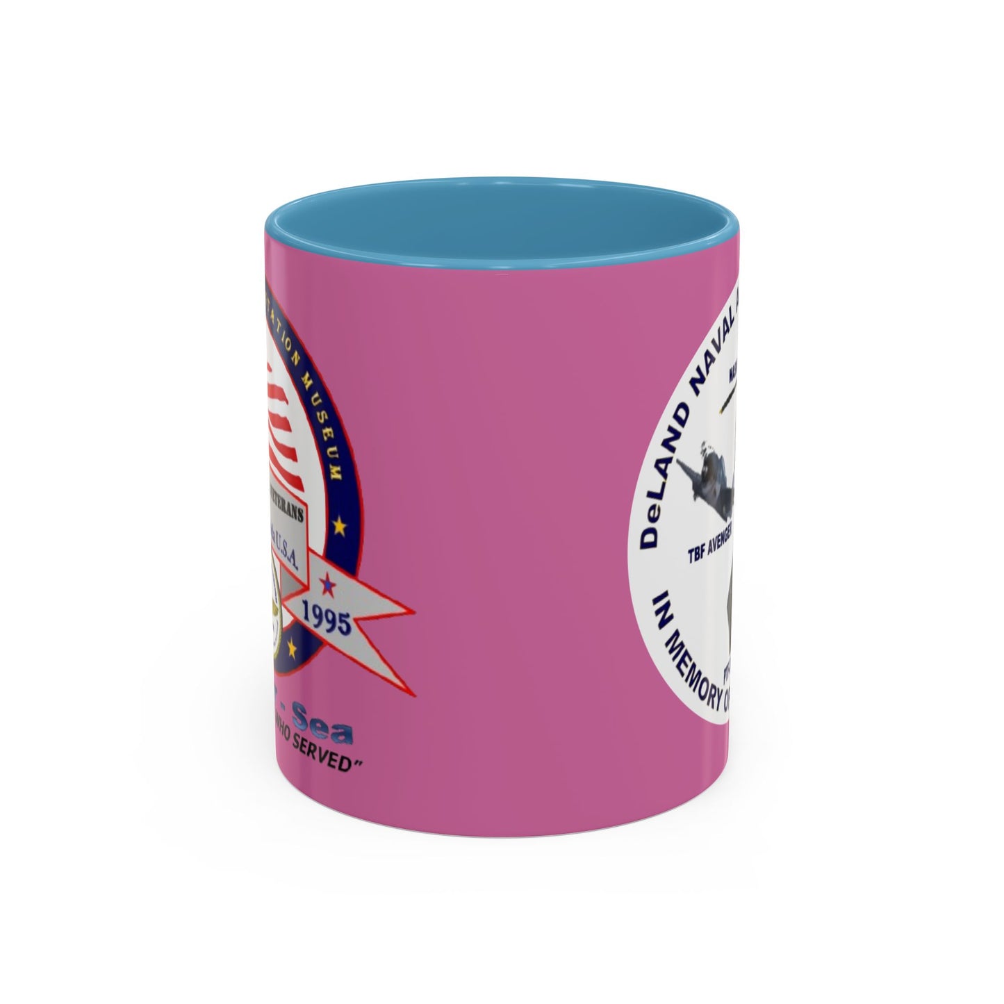 DNASM 2-sided, Founding & Student Art w/WhiteBG Pink Accent Mug by theGreenDragonTavern.shop