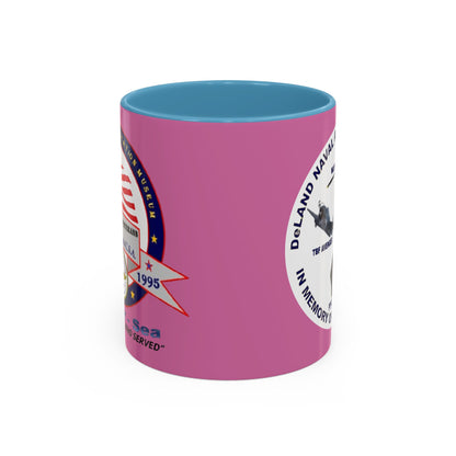 DNASM 2-sided, Founding & Student Art w/WhiteBG Pink Accent Mug by theGreenDragonTavern.shop