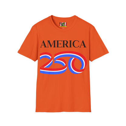 America 250 Black font, Light colors, Unisex T-Shirt by theGreenDragonTavern.shop