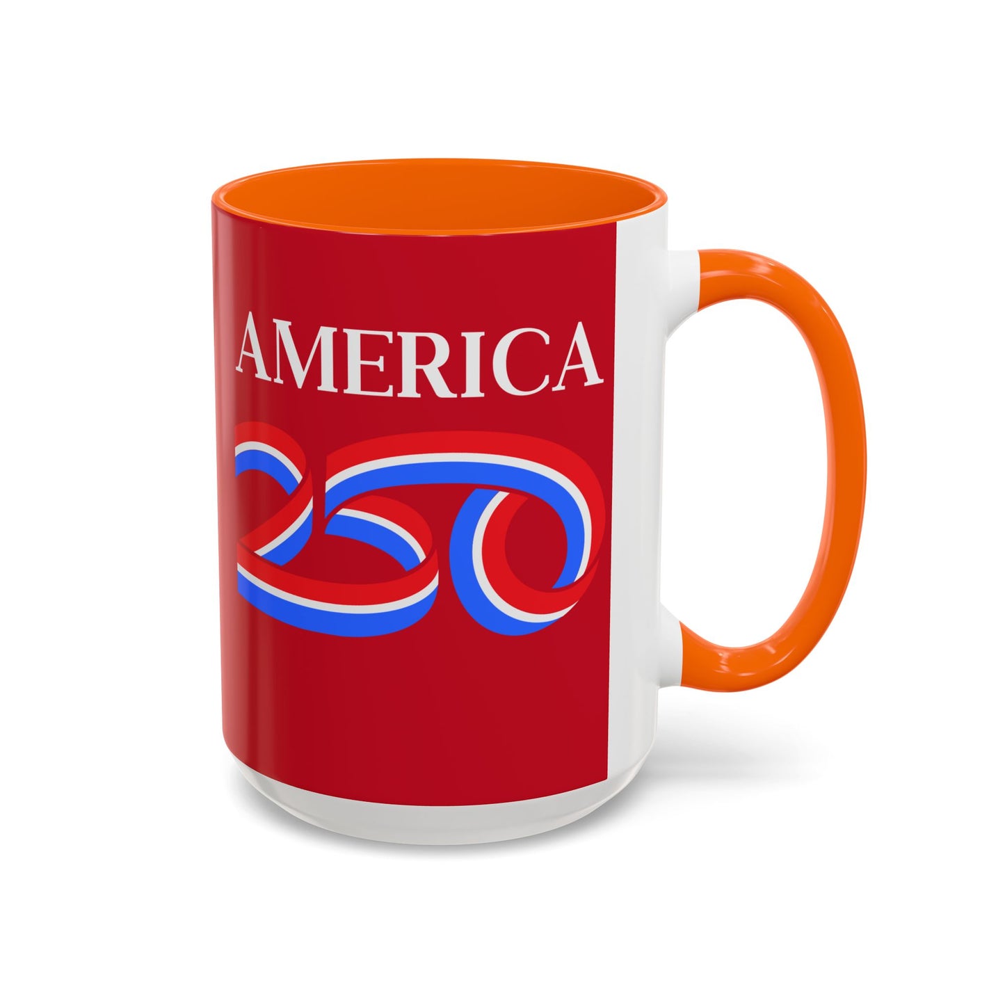 America 250 Red Accent Mug by theGreenDragonTavern.shop