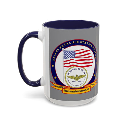 DeLand Naval Air Station Museum Grey Accent Mug by theGreenDragonTavern.shop