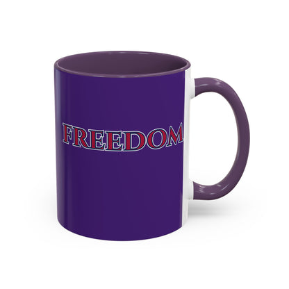 Freedom, Dark Purple Accent Mug by theGreenDragonTavern.shop