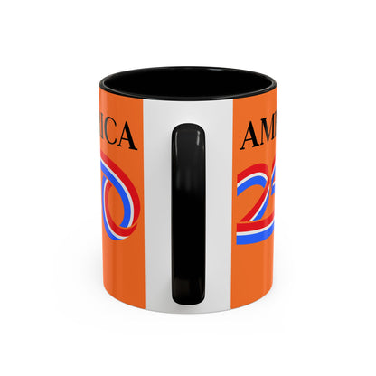 America 250 Orange Accent Mug by theGreenDragonTavern.shop