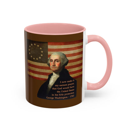 Washington's Earnest Prayer Brown Accent Mug by theGreenDragonTavern.shop